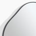Vita Black Metal Small 60x60cm Pebble Shape Wall Mirror