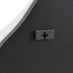 Vita Black Metal Small 60x60cm Pebble Shape Wall Mirror
