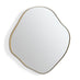 Vita Gold Metal Small 60x60cm Pebble Shape Wall Mirror