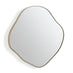 Vita Gold Metal Small 60x60cm Pebble Shape Wall Mirror