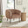 Veda Orange Fabric Accent Tub Chair