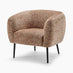 Veda Orange Fabric Accent Tub Chair