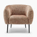 Veda Orange Fabric Accent Tub Chair