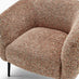 Veda Orange Fabric Accent Tub Chair
