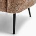 Veda Orange Fabric Accent Tub Chair