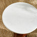 Veer Round White Marble and Solid Acacia Wood Side Table