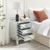 Venetian 3 Drawer Mirrored Bedside Table