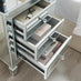 Venetian 3 Drawer Mirrored Bedside Table