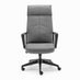 Vesper Dark Grey Linen Fabric Swivel Office Chair