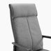 Vesper Dark Grey Linen Fabric Swivel Office Chair