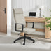 Vesper Light Grey Linen Fabric Swivel Office Chair