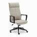Vesper Light Grey Linen Fabric Swivel Office Chair