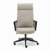 Vesper Light Grey Linen Fabric Swivel Office Chair