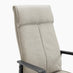 Vesper Light Grey Linen Fabric Swivel Office Chair
