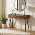 Vinson Rectangle Walnut Wood 2 Drawer Console Table
