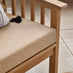 Vitur Wood & Cream 4 Seat Garden Sofa & Chairs Set