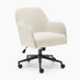 Vivienne Cream Boucle Swivel Office Chair