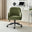 Vivienne Olive Green Velvet Swivel Office Chair