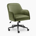 Vivienne Olive Green Velvet Swivel Office Chair