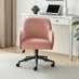 Vivienne Pink Velvet Swivel Office Chair
