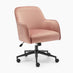 Vivienne Pink Velvet Swivel Office Chair