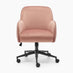Vivienne Pink Velvet Swivel Office Chair