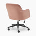 Vivienne Pink Velvet Swivel Office Chair