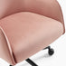 Vivienne Pink Velvet Swivel Office Chair