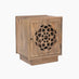 Wharton 1 Door Square Walnut Wood Decorative Side Table