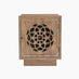 Wharton 1 Door Square Walnut Wood Decorative Side Table