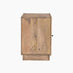 Wharton 1 Door Square Walnut Wood Decorative Side Table