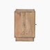 Wharton 1 Door Square Walnut Wood Decorative Side Table