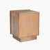 Wharton 1 Door Square Walnut Wood Decorative Side Table