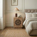Wharton 1 Door Square Walnut Wood Decorative Side Table