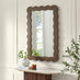 Wiggle Walnut Wood Long Rectangle 120x80cm Wall Mirror