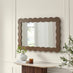 Wiggle Walnut Wood Long Rectangle 120x80cm Wall Mirror