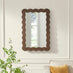 Wiggle Walnut Wood Medium Rectangle 90x60cm Wall Mirror