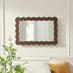 Wiggle Walnut Wood Medium Rectangle 90x60cm Wall Mirror