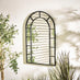 Winona Black Large Arched Window 90x60cm Garden Mirror