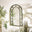 Winona Black Large Arched Window 90x60cm Garden Mirror