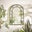 Winona Black Large Arched Window 90x60cm Garden Mirror