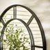 Winona Black Large Arched Window 90x60cm Garden Mirror