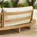 Wisley Wood & Cream 6 Seat Curved Garden Sofa Set
