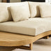 Wisley Wood & Cream 6 Seat Curved Garden Sofa Set