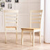 2x Whitby Cream and Oak Solid Wood Dining Chairs