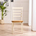 2x Whitby Cream and Oak Solid Wood Dining Chairs