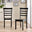 2x Whitby Black Solid Wood Dining Chairs