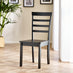 2x Whitby Black Solid Wood Dining Chairs