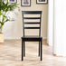 2x Whitby Black Solid Wood Dining Chairs