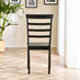 2x Whitby Black Solid Wood Dining Chairs